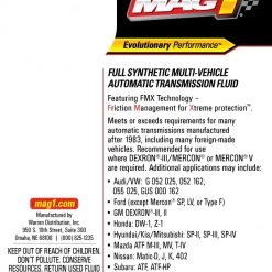 MAG 1® Multi-Vehicle Transmission Fluid – Quart -Automotive Sales Shop 00915 3 1