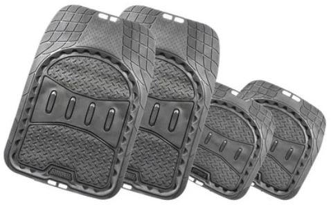 Simoniz 4 Pc. Deep Dish Diamond Plate Floor Mats 1 Simoniz 4 Pc. Deep Dish Diamond Plate Floor Mats