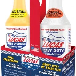 Lucas Fuel Pack Combo - Fuel treatment and Heavy Duty Oil Stabilizer