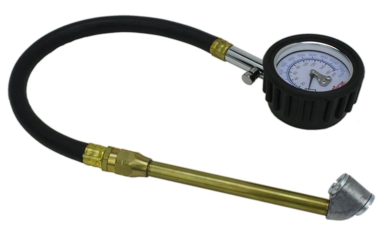 Milton High Pressure Dial Tire Pressure Gauge, 0 to 160 PSI 1 Milton High Pressure Dial Tire Pressure Gauge, 0 to 160 PSI