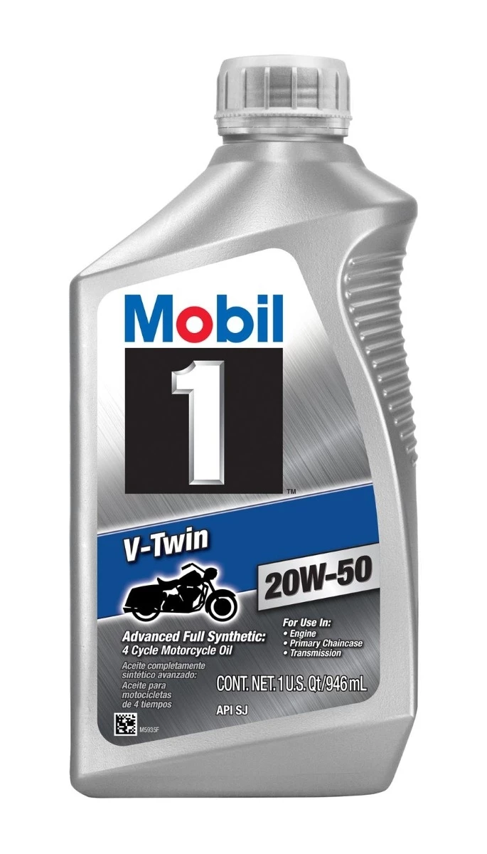Mobil 1 V-Twin 20W-50 Synthetic Motorcycle Oil – Quart 1 Mobil 1 V-Twin 20W-50 Synthetic Motorcycle Oil – Quart