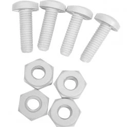 Custom Accessories White Nylon License Plate Fastener
