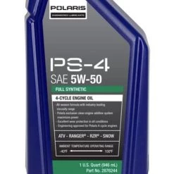 Polaris PS-4 Full Synthetic 5W-50 All-Season Engine Oil, Quart
