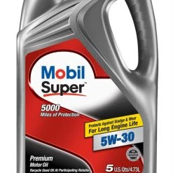 Mobil Super 5000 Synthetic Blend Motor Oil – 5 Quart-5W-30