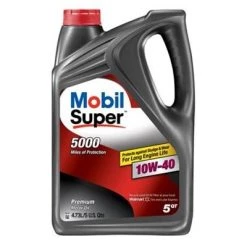 Mobil Super 5000 Synthetic Blend Motor Oil – 5 Quart -Automotive Sales Shop 124409
