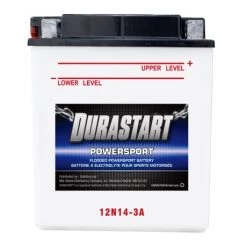 Durastart Flooded Powersports Battery - 12V - 12N14-3A