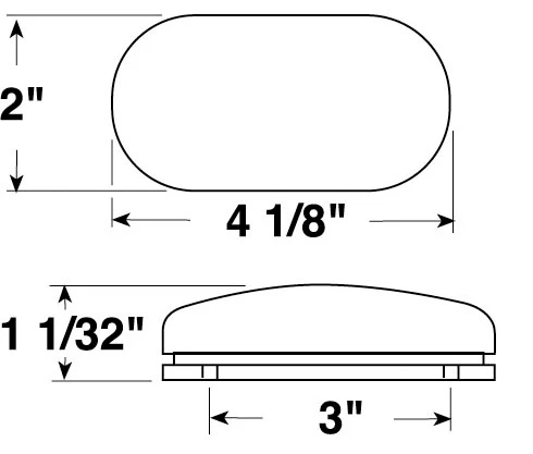 Peterson Mfg. V135 Oblong Clearance and Side Marker Light 2 Peterson Mfg. V135 Oblong Clearance and Side Marker Light - Image 2