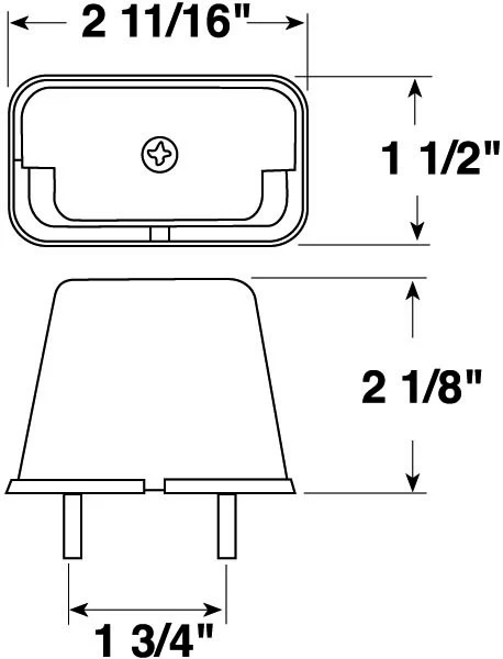 Peterson Mfg. V436SX Chrome, Stud-Mount License Plate Light 2 Peterson Mfg. V436SX Chrome, Stud-Mount License Plate Light - Image 2