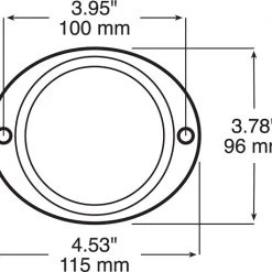 Peterson Mfg. V472A /R Aluminum Oval Reflector -Automotive Sales Shop 2170055 56 1
