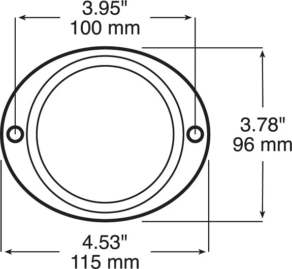 Peterson Mfg. V472A /R Aluminum Oval Reflector 3 Peterson Mfg. V472A /R Aluminum Oval Reflector - Image 3