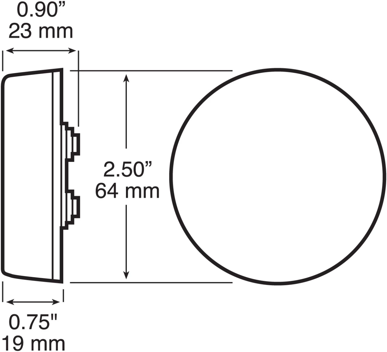 Peterson Mfg. V142 2 1/2" Clearance & Side Marker Light 2 Peterson Mfg. V142 2 1/2" Clearance & Side Marker Light - Image 2
