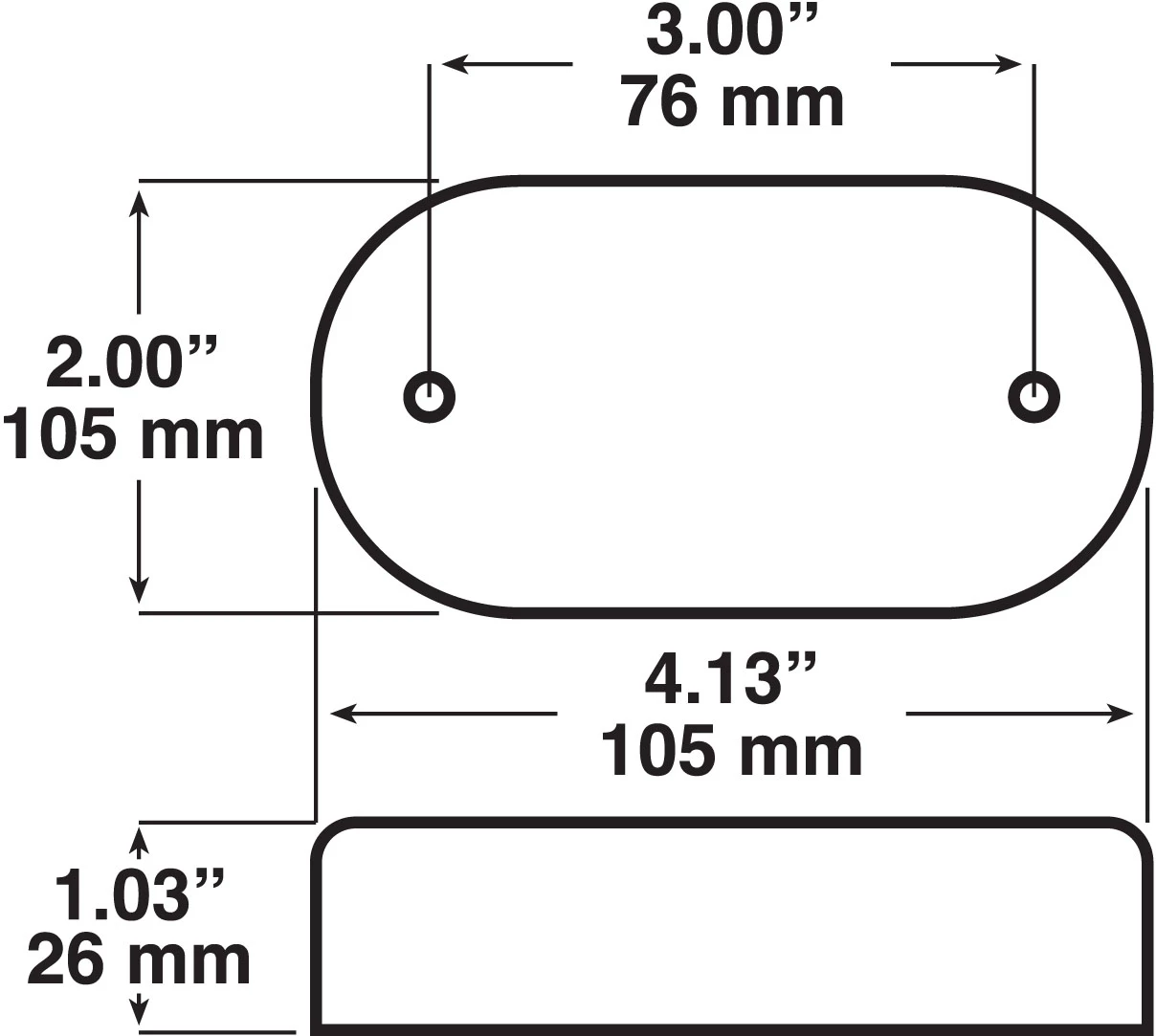 Peterson Mfg. V108 Piranha Oval LED Clearance/Side Marker Light w/Reflex 2 Peterson Mfg. V108 Piranha Oval LED Clearance/Side Marker Light w/Reflex - Image 2