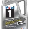Mobil 1 0W-40 Oil, 5 Quart