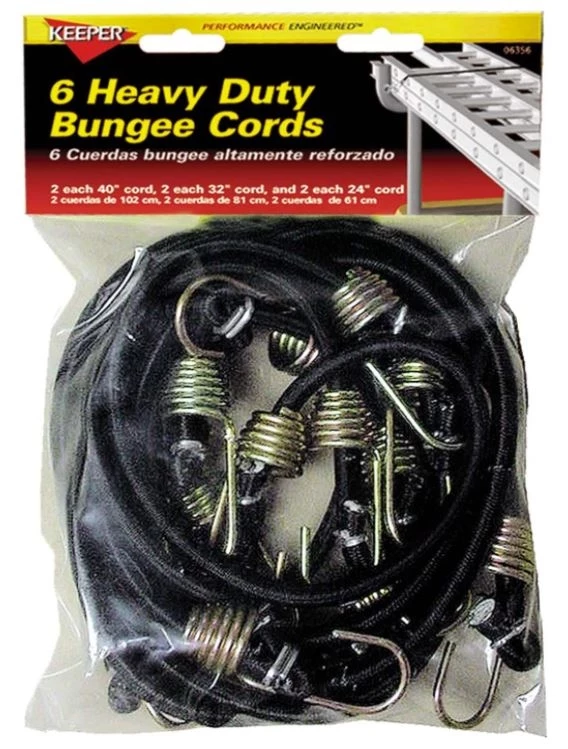 Keeper Heavy Duty Bungee Cord, 6-Piece 1 Keeper Heavy Duty Bungee Cord, 6-Piece