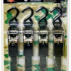 Keeper 8' x 1" Ratchet Tie-Down w/ S-Hooks, 4 Pk.