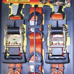 Keeper 8' x 1-1/2" Soft-Tie Cycle Ratchet Tie-Down , 2 pk