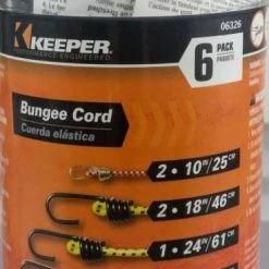 Keeper Assorted Bungee Cord Set 24 in. L X 0.374 in., 6-Pack