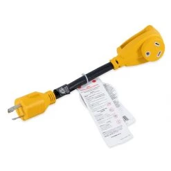 Camco 30Amp Power Grip 12" Generator Adapter - 3Prong-M / 90F 125V / 3750W cCSAus