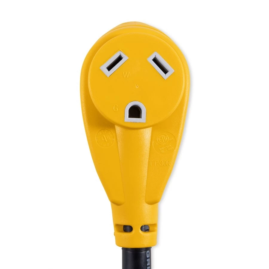 Camco 30Amp Power Grip 12" Generator Adapter - 3Prong-M / 90F 125V / 3750W cCSAus 3 Camco 30Amp Power Grip 12" Generator Adapter - 3Prong-M / 90F 125V / 3750W cCSAus - Image 3