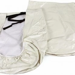 Camco Colonial White Vinyl Wheel & Tire Protector Covers - 24-26”, Set of 2