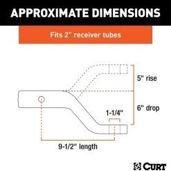 Curt 45342 Magnum Forged Trailer Hitch Ball Mount - 6" Drop -Automotive Sales Shop 35180523 3