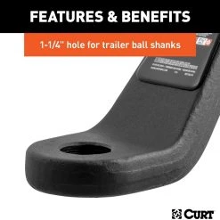 Curt 45342 Magnum Forged Trailer Hitch Ball Mount - 6" Drop -Automotive Sales Shop 35180523 6
