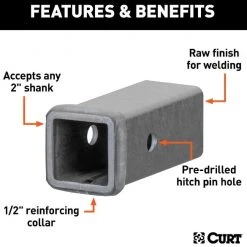 6" RAW STEEL RECEIVER TUBING (2" RECEIVER) -Automotive Sales Shop 35180566.2