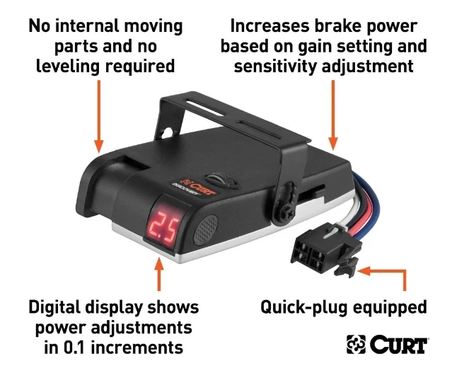 CURT DISCOVERY TIME-DELAY TRAILER BRAKE CONTROLLER #51120 2 CURT DISCOVERY TIME-DELAY TRAILER BRAKE CONTROLLER #51120 - Image 2