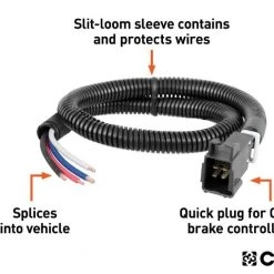 CURT UNIVERSAL TRAILER BRAKE CONTROLLER HARNESS WITH PIGTAILS (PACKAGED) #51516 -Automotive Sales Shop 35180579 1 1
