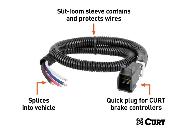 CURT UNIVERSAL TRAILER BRAKE CONTROLLER HARNESS WITH PIGTAILS (PACKAGED) #51516 2 CURT UNIVERSAL TRAILER BRAKE CONTROLLER HARNESS WITH PIGTAILS (PACKAGED) #51516 - Image 2