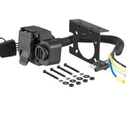 Curt Dual-Output Adapter With Backup Alarm (4-Way Flat To 7-Way Rv Blade Trailer)