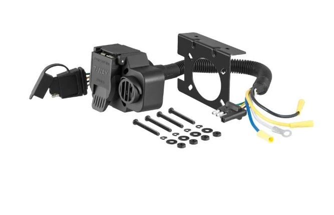 Curt Dual-Output Adapter With Backup Alarm (4-Way Flat To 7-Way Rv Blade Trailer) 1 Curt Dual-Output Adapter With Backup Alarm (4-Way Flat To 7-Way Rv Blade Trailer)