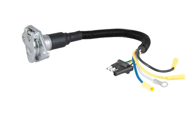 Curt Electrical Adapter (4-Way Flat Vehicle To 6-Way Round Trailer) 1 Curt Electrical Adapter (4-Way Flat Vehicle To 6-Way Round Trailer)