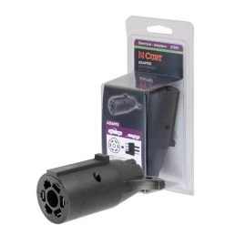 Curt Electrical Adapter (7-Way Rv Blade Vehicle To 4-Flat Trailer, Packaged)