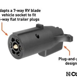 Curt Electrical Adapter (7-Way Rv Blade Vehicle To 5-Way Flat Trailer, Packaged) -Automotive Sales Shop 35180594 2