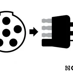 Curt Electrical Adapter (6-Way Round Vehicle To 4-Way Flat Trailer) 8 Curt Electrical Adapter (6-Way Round Vehicle To 4-Way Flat Trailer) -Automotive Sales Shop 35180597 3