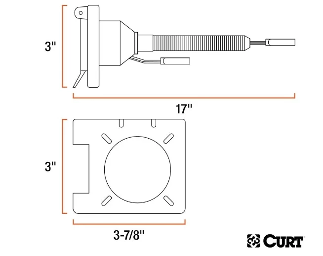 Curt Dual-Output Electrical Adapter (Adds 7-Way RV Blade To 4-Way Flat) 2 Curt Dual-Output Electrical Adapter (Adds 7-Way RV Blade To 4-Way Flat) - Image 2