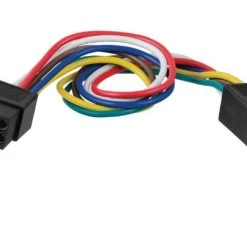 CURT 6-WAY SQUARE CONNECTOR PLUG & SOCKET WITH 12" WIRES (PACKAGED) #58034