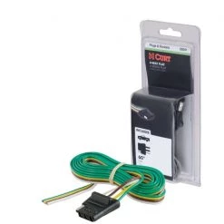 CURT 4-WAY FLAT CONNECTOR SOCKET WITH 60" WIRES (VEHICLE SIDE, PACKAGED) #58041