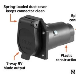 CURT 7-WAY RV BLADE CONNECTOR SOCKET (VEHICLE SIDE, PACKAGED) #58151 5 CURT 7-WAY RV BLADE CONNECTOR SOCKET (VEHICLE SIDE, PACKAGED) #58151 -Automotive Sales Shop 35180611 2 1