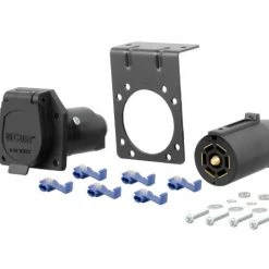 CURT 7-WAY RV BLADE CONNECTOR PLUG & SOCKET WITH HARDWARE (PACKAGED) #58152