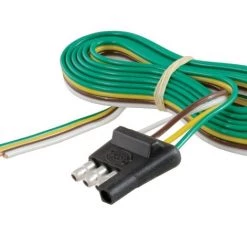 CURT 4-WAY FLAT CONNECTOR PLUG WITH 48" WIRES (TRAILER SIDE, PACKAGED) #58348