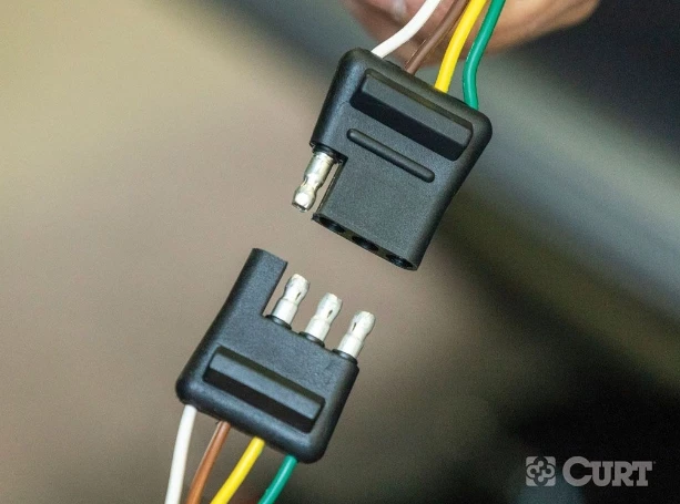 CURT 4-WAY FLAT CONNECTOR PLUG & SOCKET WITH 12" & 48" WIRES (PACKAGED) #58355 3 CURT 4-WAY FLAT CONNECTOR PLUG & SOCKET WITH 12" & 48" WIRES (PACKAGED) #58355 - Image 3