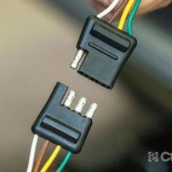 CURT 4-WAY FLAT CONNECTOR PLUG & SOCKET WITH 12" WIRES (PACKAGED) #58381 6 CURT 4-WAY FLAT CONNECTOR PLUG & SOCKET WITH 12" WIRES (PACKAGED) #58381 -Automotive Sales Shop 35180621 2 1