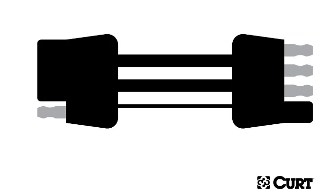 CURT 4-WAY FLAT CONNECTOR PLUG & SOCKET WITH 12" WIRES (PACKAGED) #58381 4 CURT 4-WAY FLAT CONNECTOR PLUG & SOCKET WITH 12" WIRES (PACKAGED) #58381 - Image 4