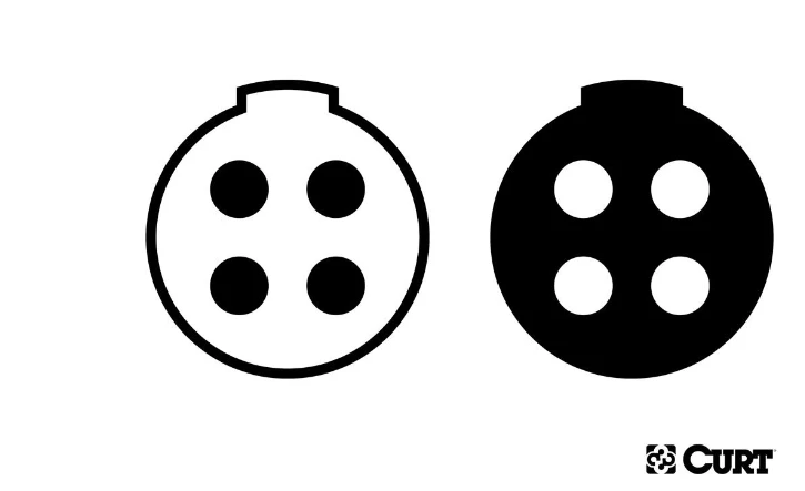 CURT 4-WAY ROUND CONNECTOR PLUG & SOCKET (PACKAGED) #58671 5 CURT 4-WAY ROUND CONNECTOR PLUG & SOCKET (PACKAGED) #58671 - Image 5