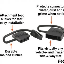 CURT 4-WAY FLAT CONNECTOR DUST COVER SET (PACKAGED) #58761 -Automotive Sales Shop 35180624 2