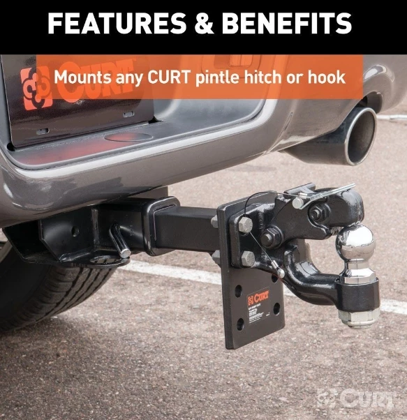 ADJUSTABLE PINTLE MOUNT (2" SHANK, 10,000 LBS., 7" HIGH, 8" LONG) 4 ADJUSTABLE PINTLE MOUNT (2" SHANK, 10,000 LBS., 7" HIGH, 8" LONG) - Image 4