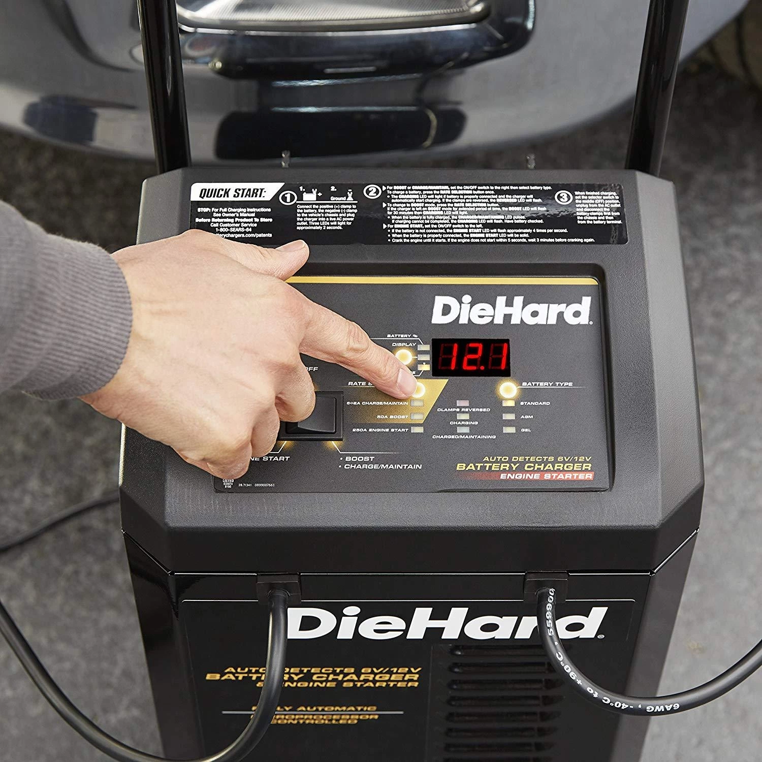 Schumacher Electric DieHard Gold 250A Wheeled Battery Charger & Engine Starter 9 Schumacher Electric DieHard Gold 250A Wheeled Battery Charger & Engine Starter - Image 9