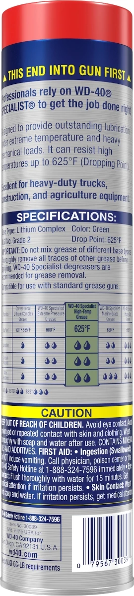 WD-40 Specialist® Heavy-Duty High Temperature Grease, 14oz. 2 WD-40 Specialist® Heavy-Duty High Temperature Grease, 14oz. - Image 2